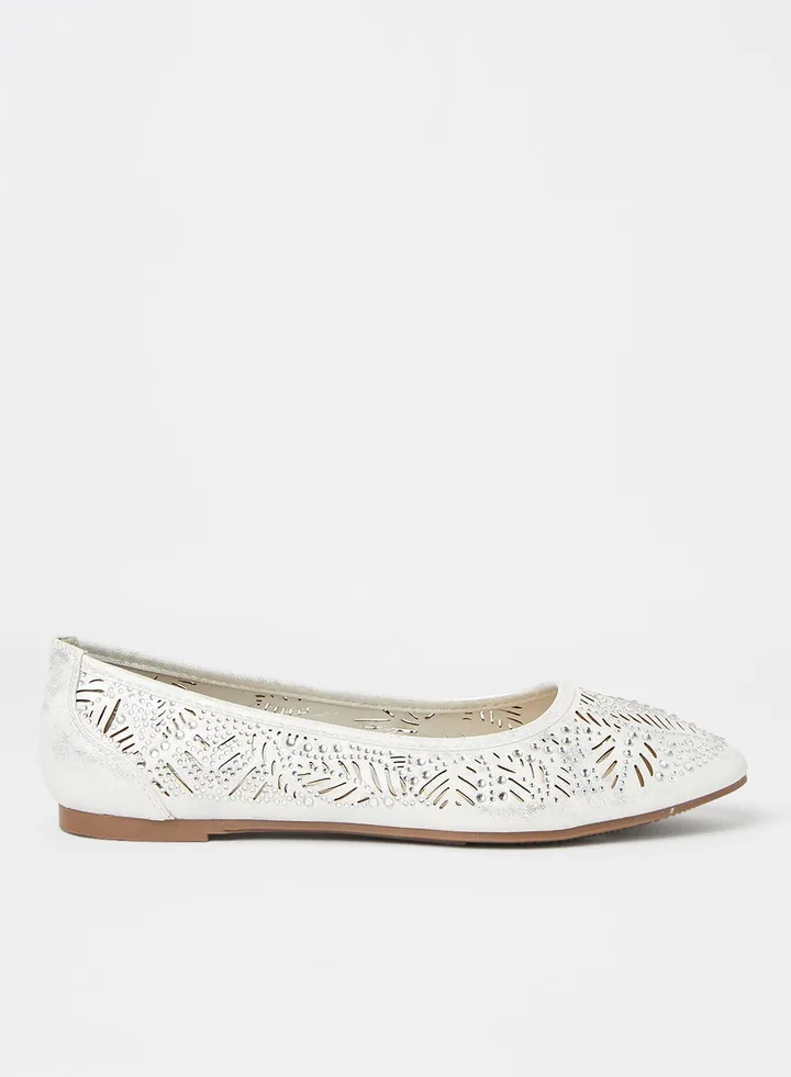 Embellished Stylish Ballerina Silver