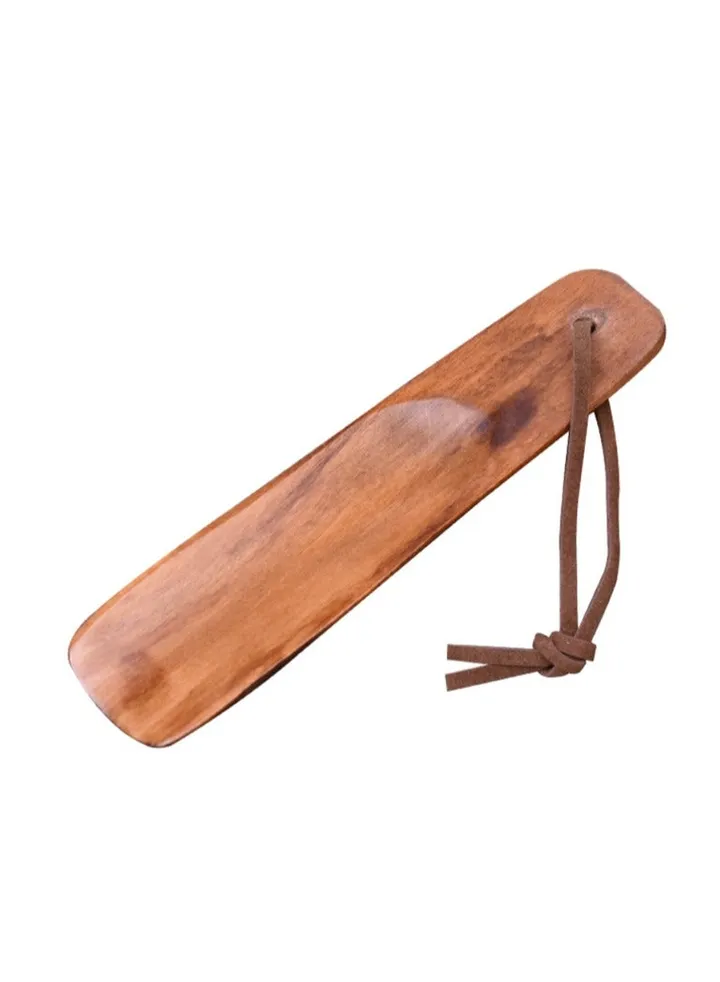 Short Handle Portable Wooden Shoehorn Assistant Suitable For Men Women Elderly Children