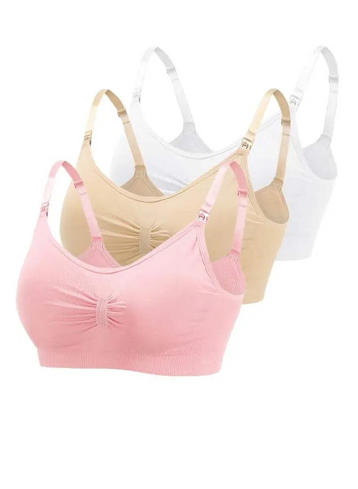 3 Pack Nursing Bra For Maternity Woman Seamless Feeding Bras Maternity Bra