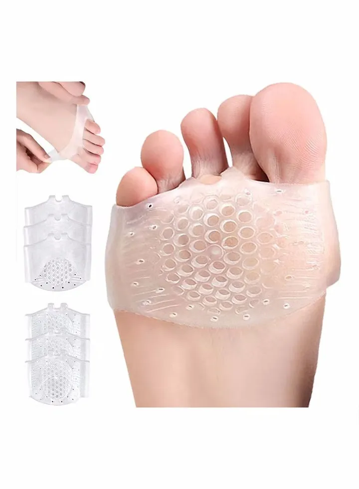 3 Pairs Metatarsal Pads for Women Mens Upgraded Extra Thickness Reusable Silicone Gel Metatarsalgia Cushions Foot Pads Ball of Foot Pain Relief, Ball of Foot Cushions for Women