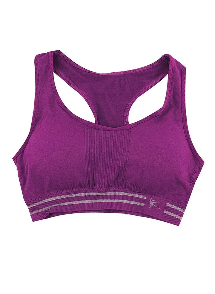 Seamless Racerback Sports Bra Purple