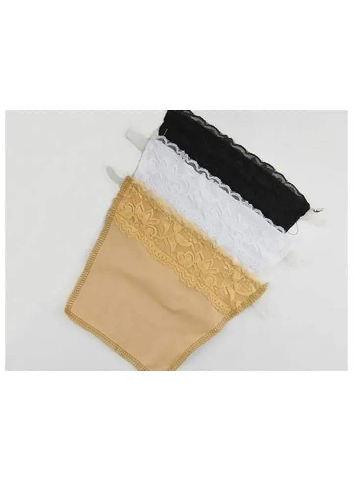 3-Piece Clip On Cami Secret Set Black/White/Beige