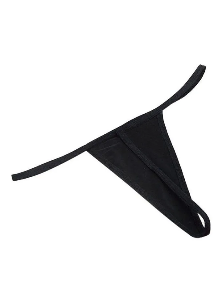 Women Low Waist Panty G-String Underwear Sleepwear Briefs Black