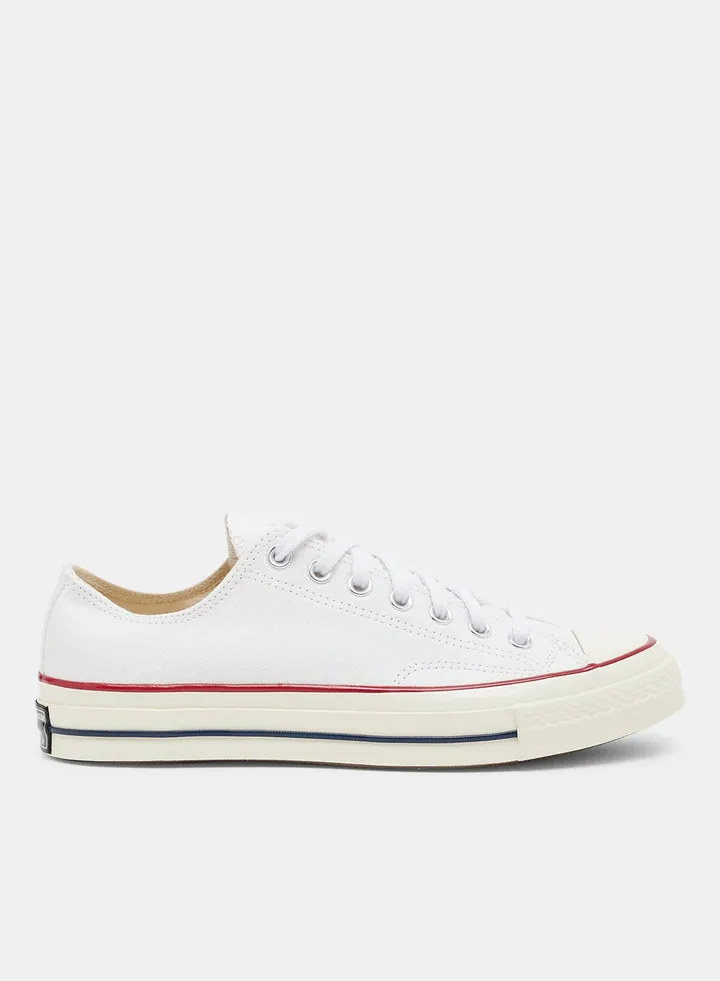 Unisex Chuck 70 Low Top Sneakers White/Garnet/Egret