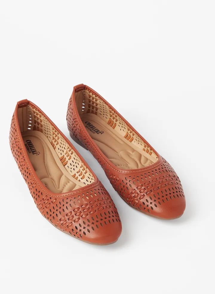 Cut Out Detailed Ballerina Brown