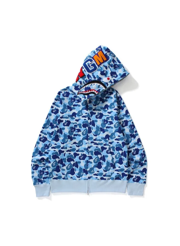 Casual Stylish Zip Through Blue