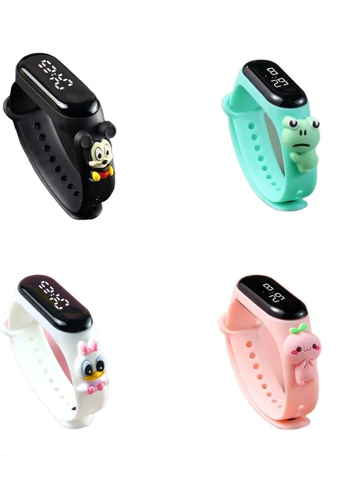 4 Groups Of Cartoon Led Doll Watches
