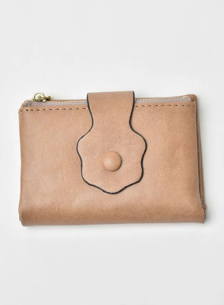 Fashionable Stylish Wallet Beige