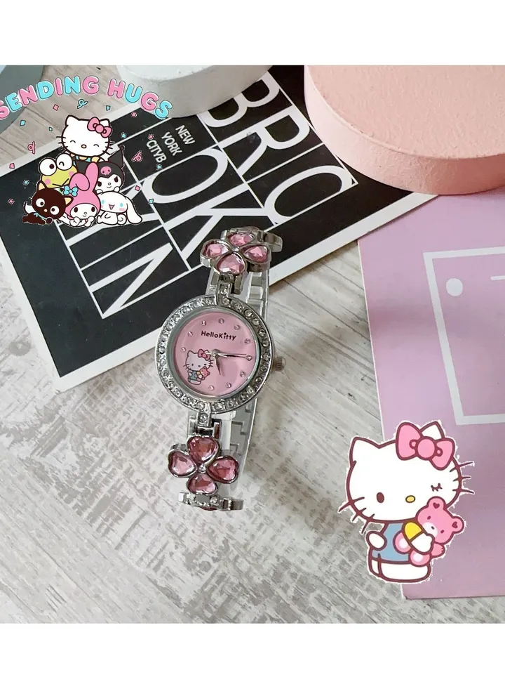 Sanrio Metal Diamond Bracelet Fashion Watch Hellokitty