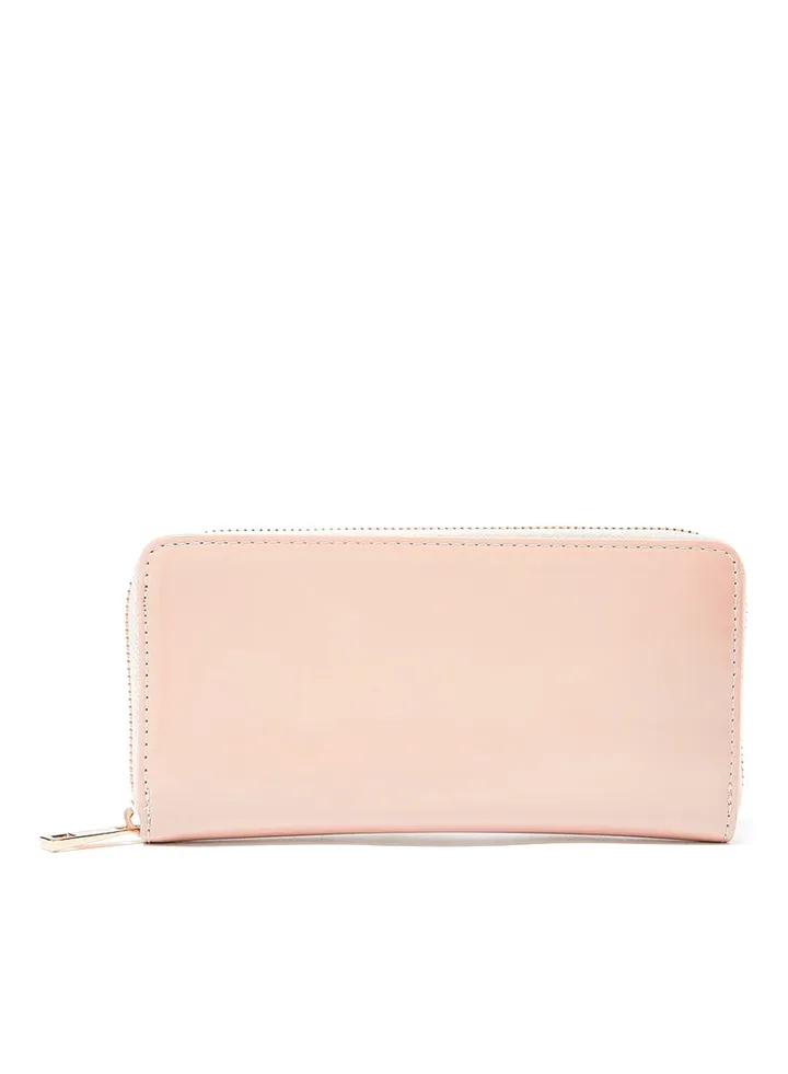 Glossy Long Wallet Pink