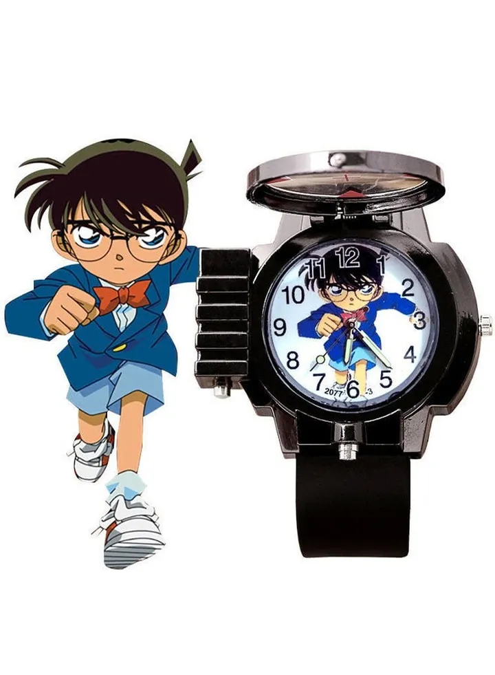 New Anime Conan Quartz Children's Watch with Red Laser Light