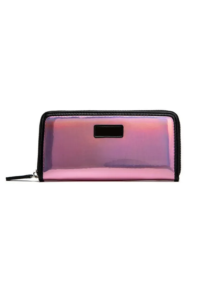 Women's Laser Zipper Purse Handbag 20*10*2.5cm