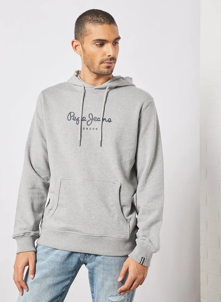 Dariel Logo Hoodie Grey