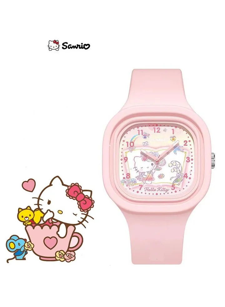 Hellokitty Cartoon Pink Silicone Watch