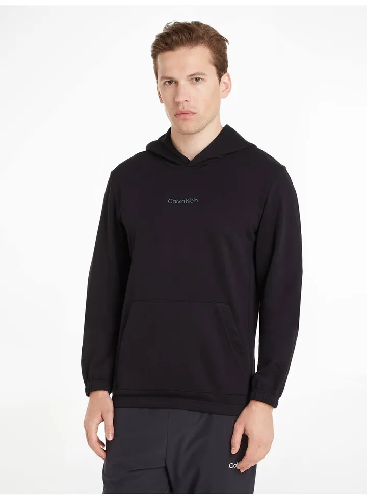 Men's Cotton Terry Hoodie, Black