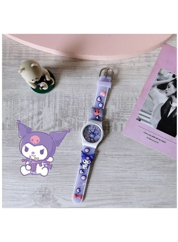 Sanrio Cartoon 3D Silicone Strap Children's Waterproof Watch Kuromi
