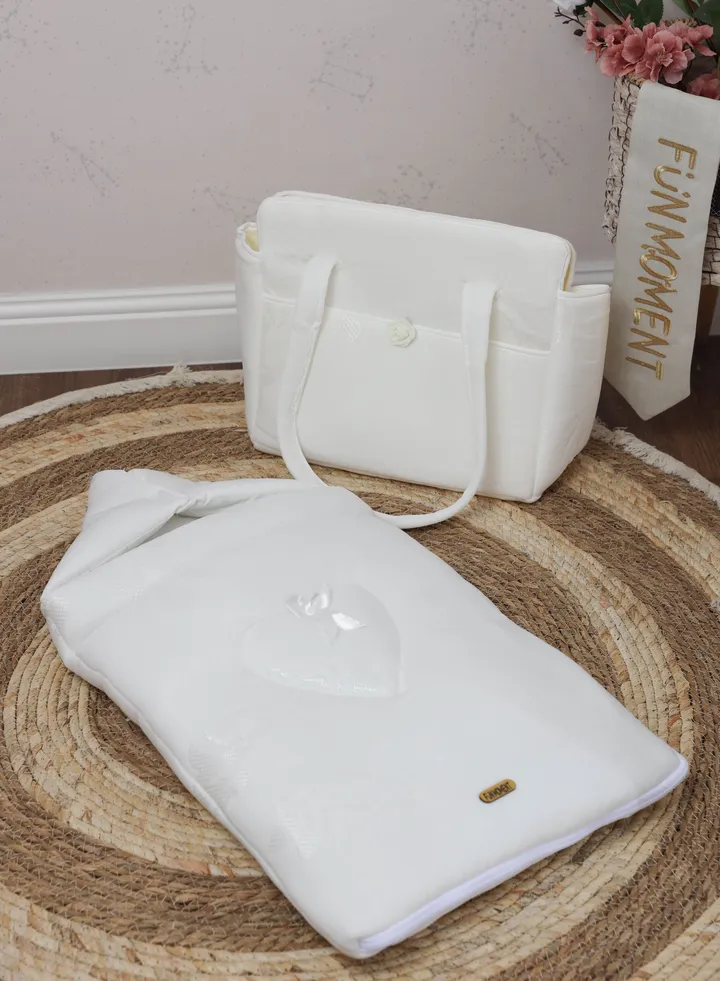 Newborn meds with portable diaper storage bag