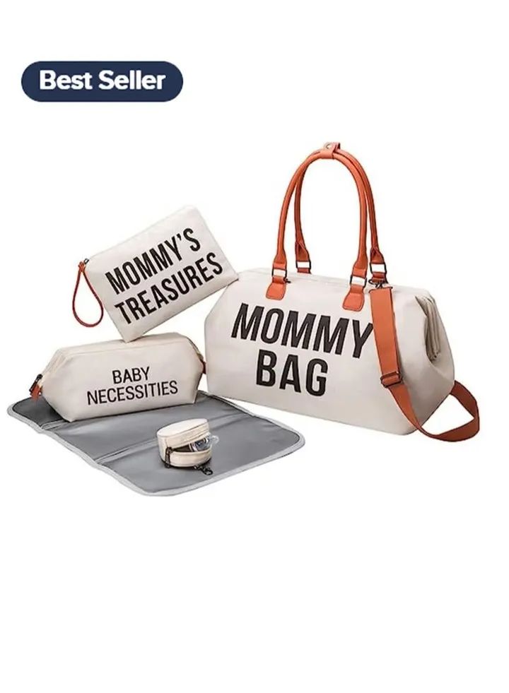 Diaper Bag Tote with 2 Organizers, Mommy Bag for Hospital, Large Capacity Waterproof Baby Bag for Mom Travel