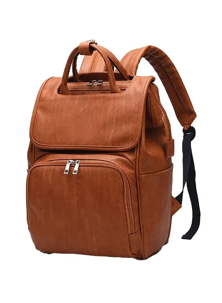 Leisure Mommy Multifunctional Waterproof Outdoor Travel Diaper Bag, Brown