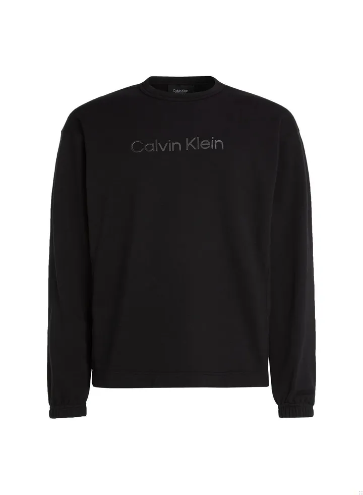 Men's Cotton Terry Logo Sweatshirt, Black