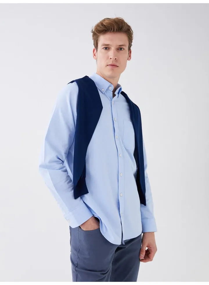 Regular Fit Long Sleeve Oxford Men's Shirt