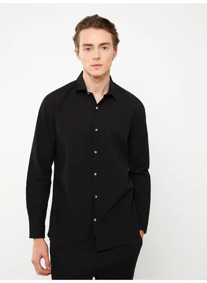 Slim Fit Long Sleeve Men's Shirt