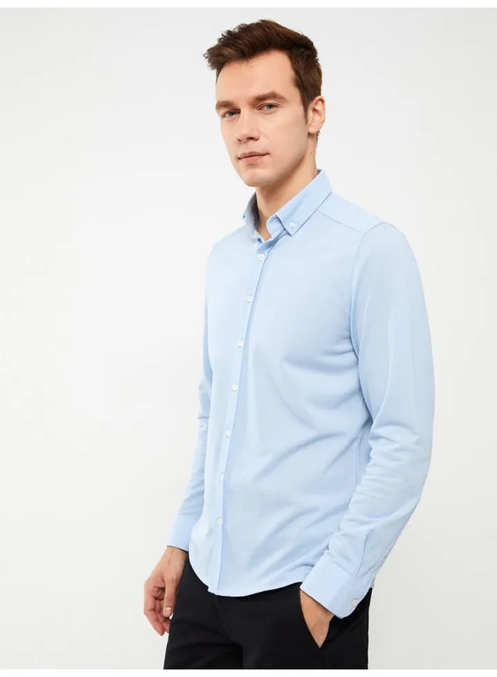 Slim Fit Long Sleeve Men's Shirt