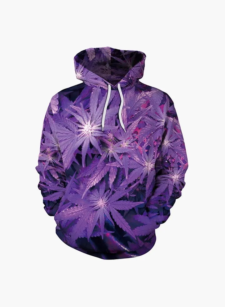 3D Printing Long Sleeve Hoodie Purple