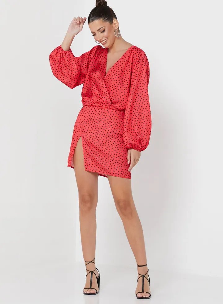Printed Crop Top & Skirt Set