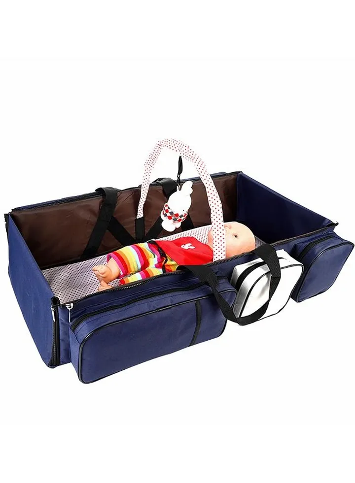 Baby Folding Bed with Mosquito Net Diaper Changing Mother Bag Suitable for Picnic Shopping
