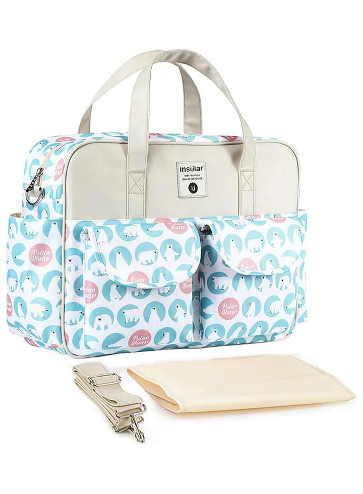 Portable Diaper Bag With changing Mat And Shoulder Straps