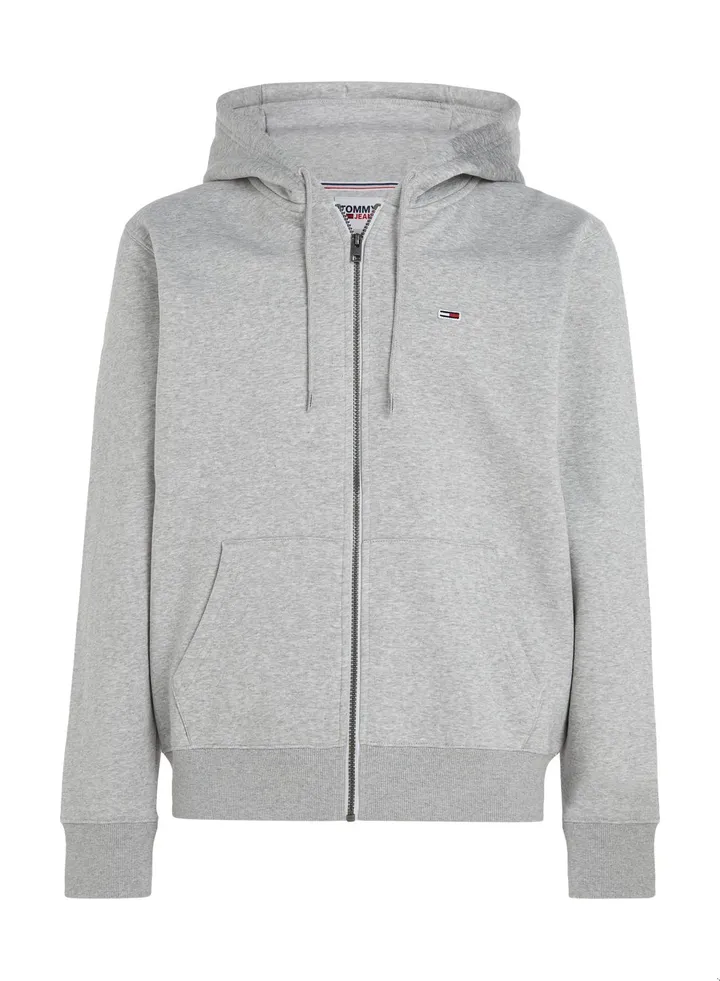 Men's Organic Cotton Fleece Zip-Thru Hoody Sweatshirt, Grey