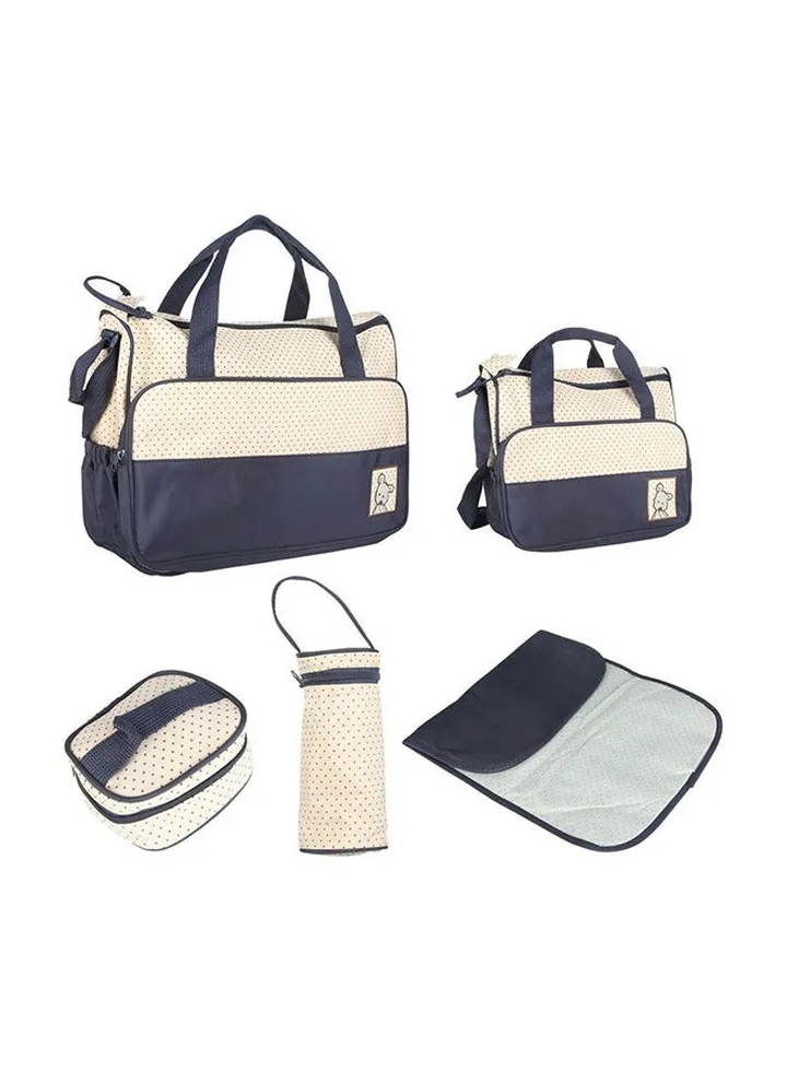 5-In-1 Multi-functional Waterproof Changing Baby Bag Set With Reliable Zipper