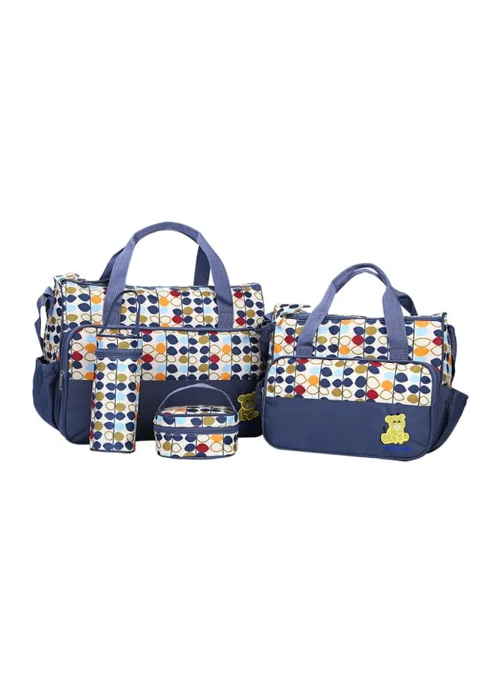 5-Piece Printed Diaper Bag Set