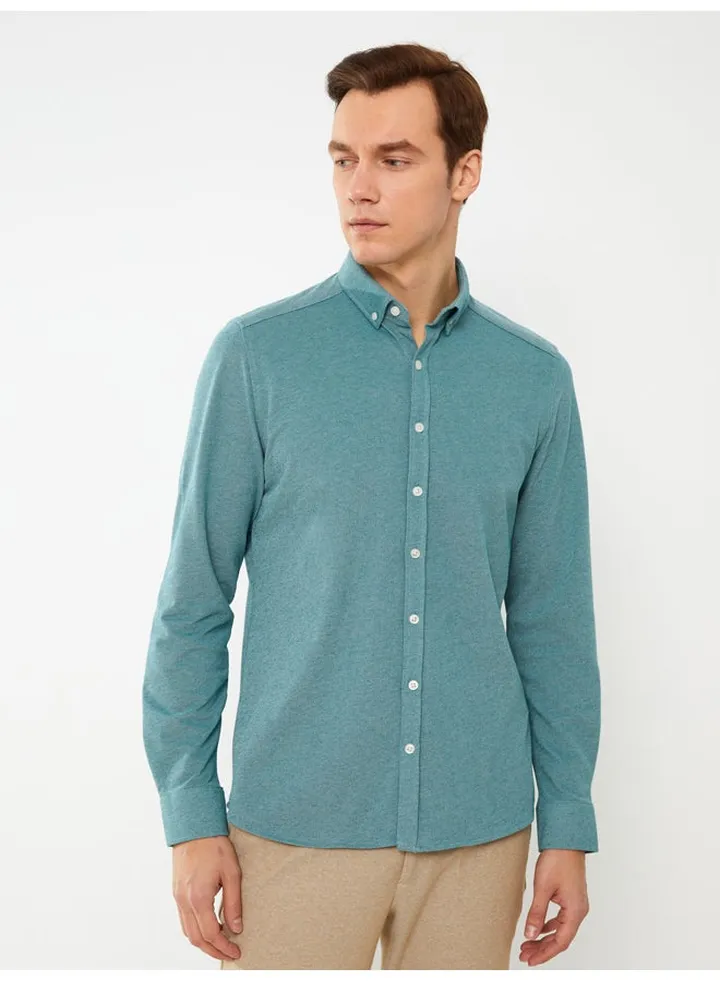 Slim Fit Long Sleeve Men's Shirt