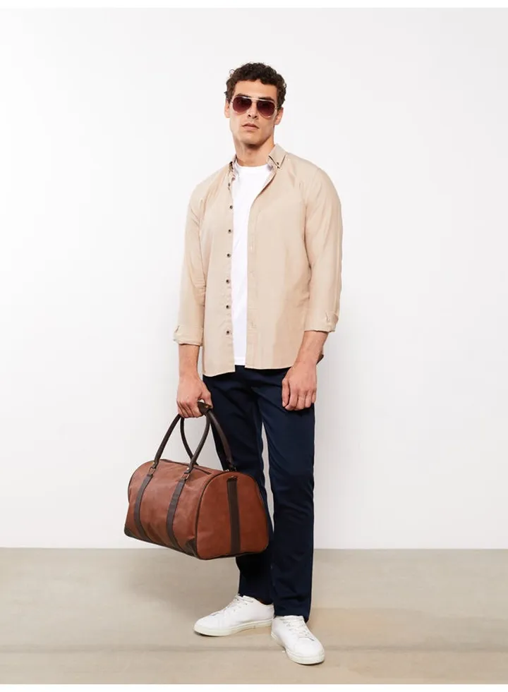 Slim Fit Long Sleeve Oxford Men's Shirt