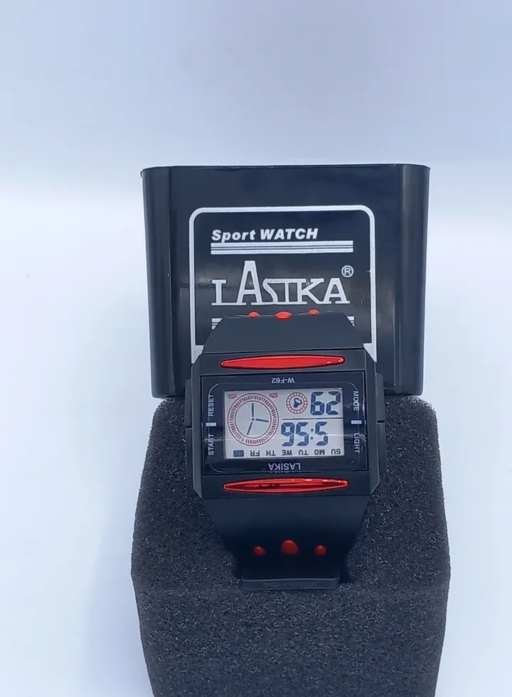 Black and red digital children's watch 991004