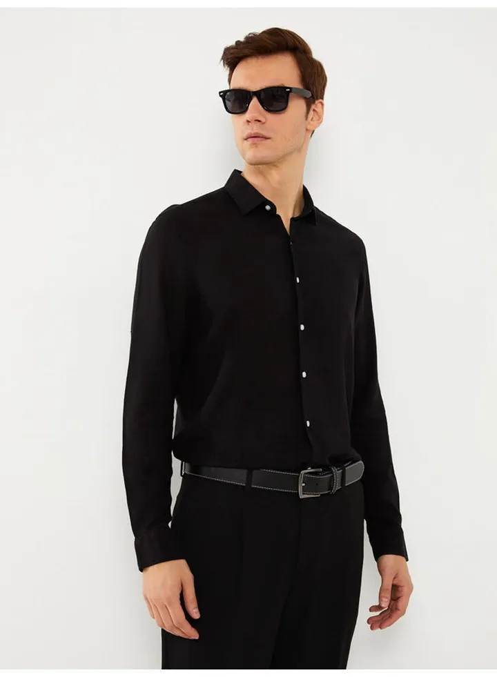 Slim Fit Long Sleeve Men's Shirt