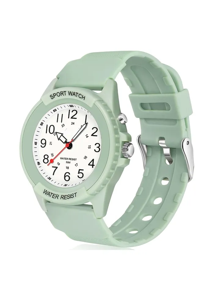 Kids Analog Watch for Boys Girls, Waterproof Time Teaching Watch with Night Light, Easy to Read and Learning Time for Children 6-18