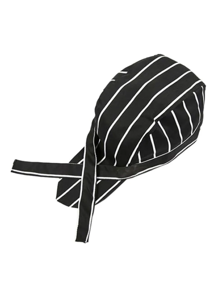 Professional Chef Hat Black Stripes