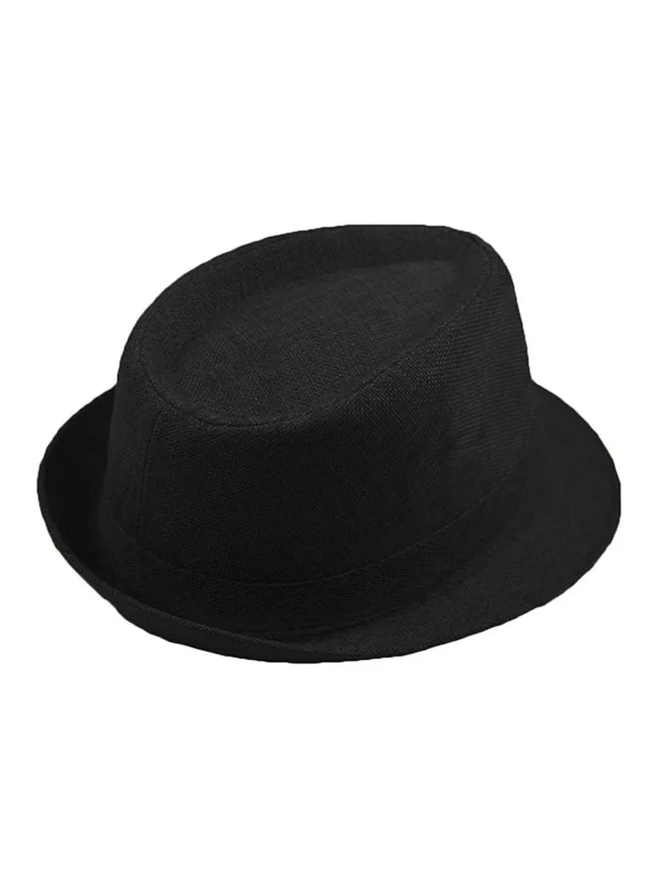 Curly Floppy Hat Black