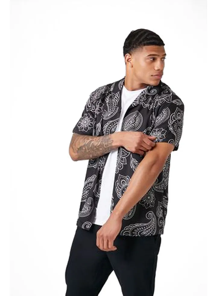 Paisley Print Short-Sleeve Shirt