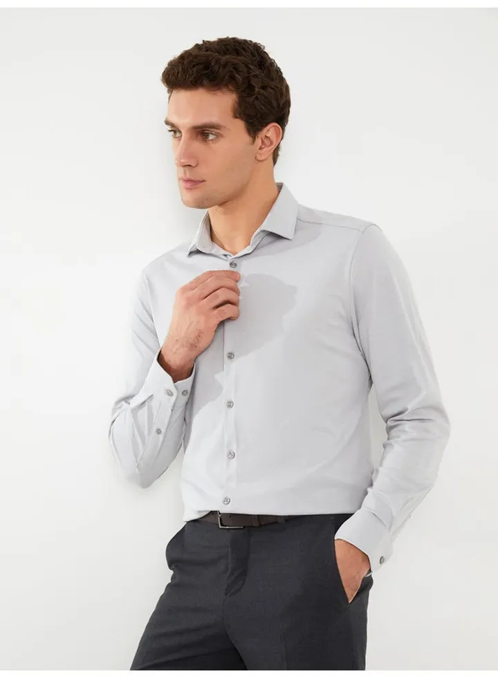 Slim Fit Long Sleeve Men's Shirt