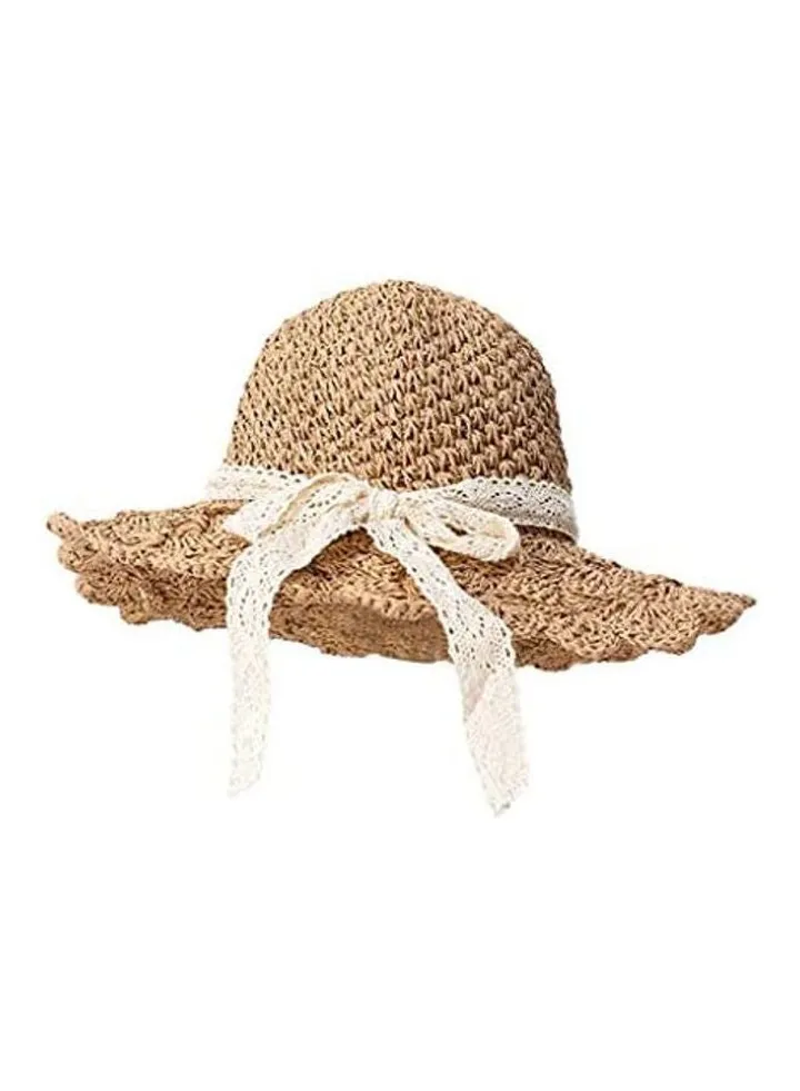 Big Straw Sun Beach Hat Folding Mesh Travel Leisure Dome Cool Hat multicolour