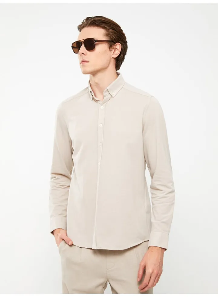 Slim Fit Long Sleeve Men's Shirt