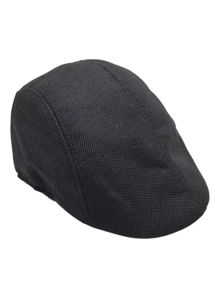Casual Breathable Beret Flat Golf Hat HL258 Black