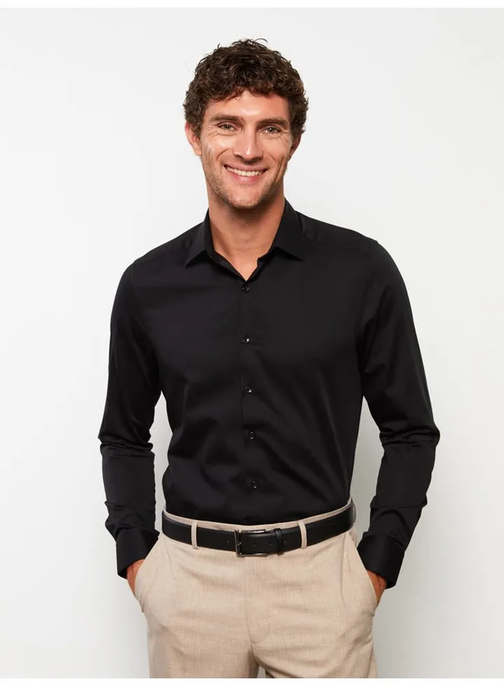 Slim Fit Long Sleeve Men's Shirt