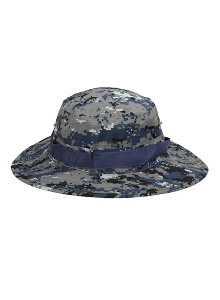 Woodland Fishing And Hiking Boonie Hat Camouflage & Blue