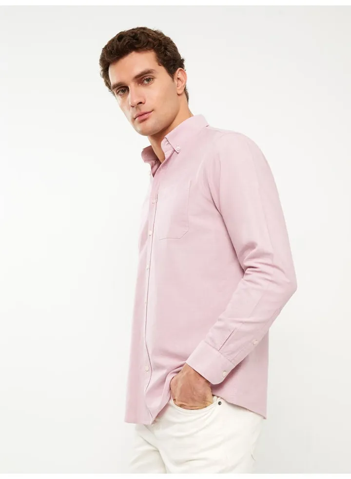 Regular Fit Long Sleeve Oxford Men's Shirt