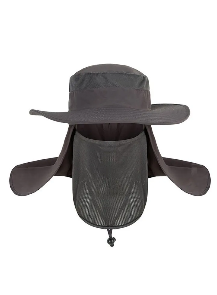 Fishing Sunscreen Hat Grey